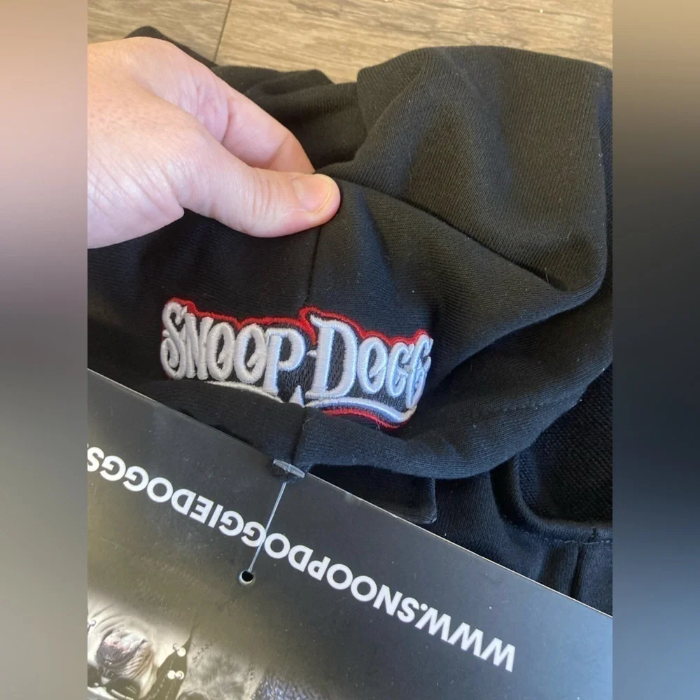 EXC Snoop Doggie Doggs Deluxe Pet Hoodie Dog Clothes, Off Chain Size Medium